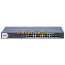 Thiết bị chuyển mạch 24 cổng gigabit PoE RJ45, 1 cổng gigabit RJ45, 1 cổng quang gigabit HIKVISION DS-3E1526PMT
