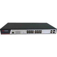 Thiết bị chuyển mạch 16 x 100M PoE port, 2 x 1000M combo port, 802.3af/at, PoE 300W Hikvision DS-3E2318P