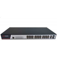Thiết bị chuyển mạch 24 x 100M PoE port, 2 x 1000M combo port, 802.3af/at, PoE 380W Hikvision DS-3E2326P