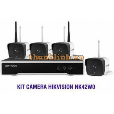Trọn bộ (4 Camera 1 Đầu ghi) KIT WIFI Hikvision NK42W0