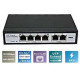 Switch POE 4-cổng 100Mbps POE Switch, mở rộng 1 cổng 1-port 100Mbps UPLINK RJ-45, 60W Hikvision SH-1004P-E