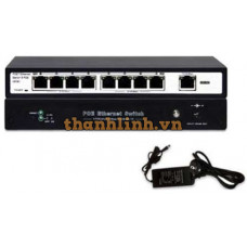 Switch POE 8-cổng 100Mbps POE Switch, mở rộng 2 cổng 1-port 1000Mbps UPLINK RJ-45, 120W Hikvision SH-1008P-2G