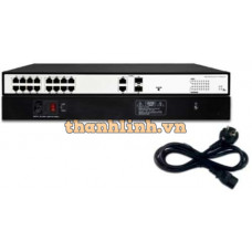 Switch POE 16-cổng 100Mbps POE Switch, mở rộng 2 cổng 1-port 1000Mbps UPLINK RJ-45 hoặc tùy chọn cổng SFP 1000Base-X Hikvision SH-1016P-2C