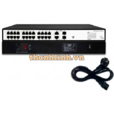 Switch POE 24-cổng 100Mbps POE Switch, mở rộng 2 cổng 1-port 1000Mbps UPLINK RJ-45,cổng SFP 1Gb Hikvision SH-1024P-2C