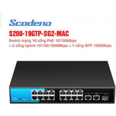 Switch mạng 19 cổng SCODENO S200-19GTP-SG2-MAC