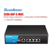 Switch mạng 6 cổng SCODENO S200-6GP-S-MAC