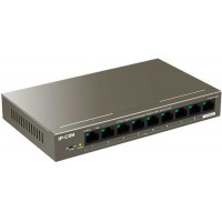 Switch mạng 9-Ports Gigabit Desktop PoE+ Switch with 8-PoE Ports and 1 GE Uplink Port IP-Com G1109P-8-102W V1.0