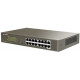 Switch mạng 16-Port Gigabit Desktop Switch with 16-Port PoE, Built-in Marvell chip IP-Com G1116P-16-150W