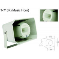 Loa nén Outdoor Music Horn Speaker, 3.5W-4.5W-9W-12.5W-25W-50W, 100V, 5"+3", IP66, ABS body, metal bracketITC T-710K