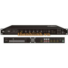 Bộ khuếch đại kèm trộn kỹ thuật số, tích hợp chọn 5 vùng loa, công suấtt 350W, Class-D Amply ITC TI-350DTB