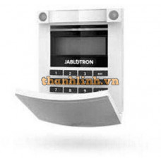 Bàn phím có dây JA-114E có phím bấm, đầu đọc từ RFID (125kHz), màn hình LCD màu trắng Jablotron JA-114E-WH