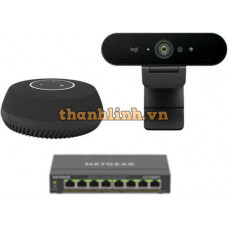 Bộ thiết bị hội nghị LogiSmall2 (Logitech Brio 4K + Shure Stem Table+ Switch POE)