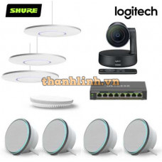 Bộ thiết bị hội nghị LargeL3 (Logitech Rally, Shure Stem Ceiling, Stem Speaker, Stem Hub và Switch POE)