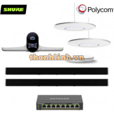 Bộ thiết bị hội nghị LargeP1 (Poly Studio E70, Shure Stem Ceiling, Wall, Hub và Switch POE)