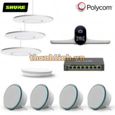 Bộ thiết bị hội nghị LargeP3 (Poly Studio E70, Shure Stem Ceiling, Stem Speaker, Stem Hub và Switch POE)