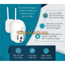 Camera IP Wifi Xoay Ngoài trời 4MP J-Tech UHD6713D
