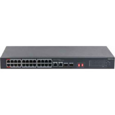 Switch PoE 24 port (hỗ trợ 2 cổng Uplink 1G + 2 cổng quang) unmanaged. Kabe Vision KX-SW2426F-240
