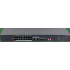 Bộ chia mạng Switch PoE 16 port (hỗ trợ 2 cổng Uplink 1G + 2 cổng quang)  KBVision KX-CSW16-PFL2