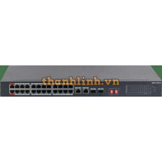 Bộ chia mạng Switch PoE 24 port (hỗ trợ 2 cổng Uplink 1G + 2 cổng quang) KBVision KX-CSW24-PFL2