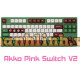 Bàn phím cơ Akko 3087 v2 DS Matcha Red Bean (Akko Pink Switch V2)