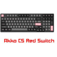 Bàn phím cơ Akko 3098 ASA - Black Pink Akko CS Rose Red Switch