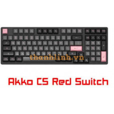 Bàn phím cơ Akko 3098 ASA - Black Pink Akko CS Rose Red Switch