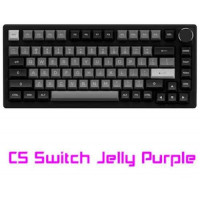 Bàn phím cơ không dây Akko PC75B Plus Black & Silver (Akko CS Switch - Jelly Purple) (Đen)