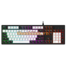 Bàn phím cơ Gaming DareU EK104 White-Black (Dream switch (Linear)/2 sides RGB strip/Multi-Led/PBT Double Shot OEM profile)