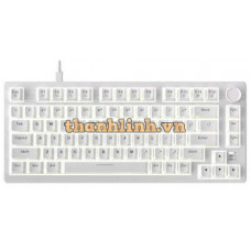 Bàn phím cơ Gaming DareU EK75 Full white (extra keycaps)