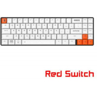 Bàn phím cơ không dây DareU EK871 White Orange Red Switch