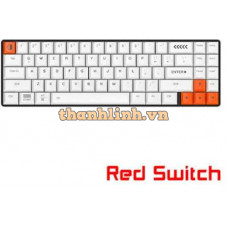 Bàn phím cơ không dây DareU EK871 White Orange Red Switch