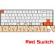 Bàn phím cơ không dây DareU EK871 White Orange Red Switch