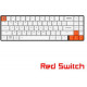 Bàn phím cơ không dây DareU EK871 White Orange Red Switch