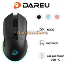 Chuột gaming không dây DareU EM901X RGB (Đen)