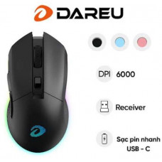 Chuột gaming không dây DareU EM901X RGB (Đen)