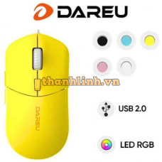 Chuột máy tính có dây DareU LM121 Yellow (RGB, Silent click)