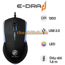 Chuột máy tính có dây E-DRA EM602 (Đen)