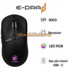 Chuột gaming không dây E-DRA EM620W (Đen)