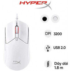 Chuột Gaming có dây HyperX Pulsefire Haste II White (6N0A8AA)