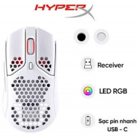 Chuột không dây HyperX Pulsefire Haste Wireless (Trắng) (4P5D8AA)