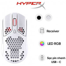 Chuột không dây HyperX Pulsefire Haste Wireless (Trắng) (4P5D8AA)