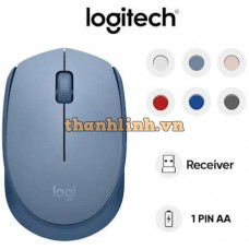 CHUỘT VI TÍNH (MOUSE) LOGITECH M171 WIRELESS/XANH XÁM (BLUE GREY)