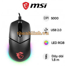 Chuột gaming có dây MSI Clutch GM11 (màu đen) (S12-0402020-CLA)