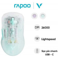 Chuột gaming trong suốt 2 chế độ có dây/không dây Rapoo VT9Air