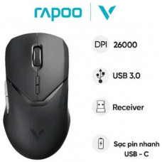 Chuột gaming 2 chế độ có dây/không dây Rapoo VT9Pro màu đen