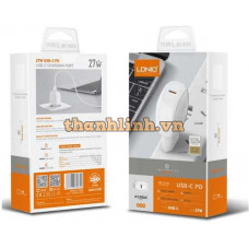 Cóc Sạc Nhanh Type-C 27W Màu Trắng LDNIO A1206C