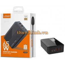 Cóc Sạc 4 Cổng 65W Màu Đen LDNIO A4808Q