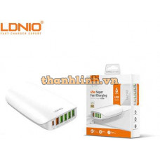 Cóc Sạc 6 Cổng USB + Type-C 65W LDNIO A6573C