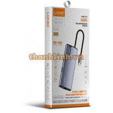 Hub Chia 3 Trong 1 TYPE-C -> USB + LAN + PD100W LDNIO DS-16U
