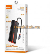Hub Chia 3 Trong 1 TYPE-C -> USB + HDMI + PD100W LDNIO DS-25H